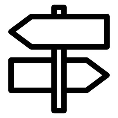 Beyaz arkaplanda izole edilmiş işaret çizgisi simgesi çizimi