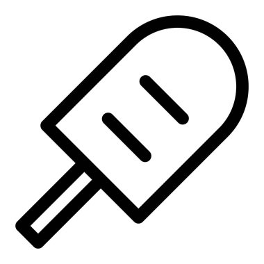 Popsicle çizgi simgesi vektör çizimi beyaz arkaplanda izole edildi