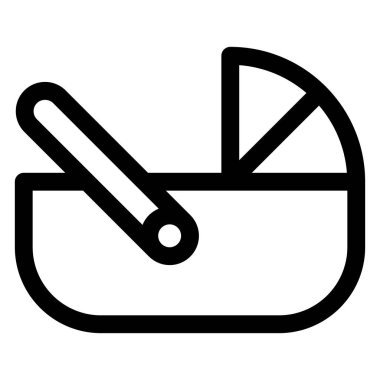 Beşik çizgisi simgesi çizimi beyaz arkaplanda izole edildi