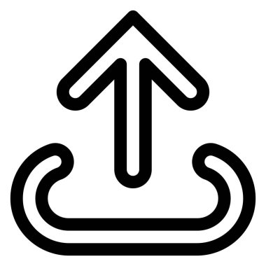 Beyaz arkaplanda izole edilmiş çizgi simgesi vektör illüstrasyonu yükle