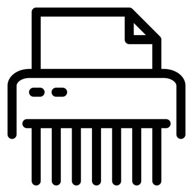 Parçalayıcı satır simgesi vektör çizimi beyaz arkaplanda izole edildi