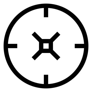 Hedef satır simgesi vektör çizimi beyaz arkaplanda izole edildi