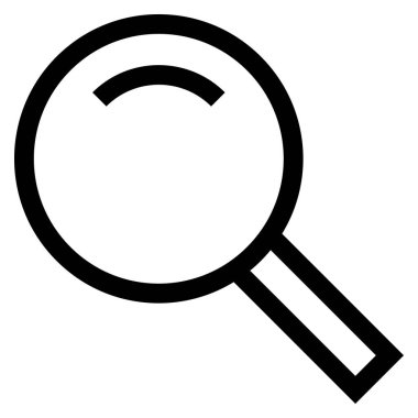 Arama çizgisi simgesi çizimi beyaz arkaplanda izole edildi