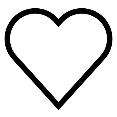 beyaz arkaplanda izole edilmiş aşk çizgisi simgesi vektör çizimi