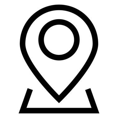 Harita çizgisi simgesi çizimi beyaz arkaplanda izole edildi