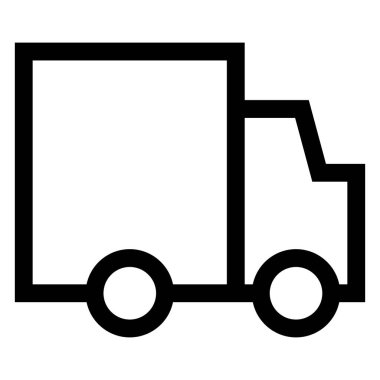 kamyon çizgisi simgesi çizimi beyaz arkaplanda izole edildi