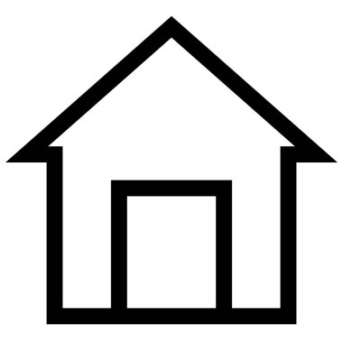 Beyaz arkaplanda izole edilmiş yapı çizgisi simgesi vektör illüstrasyonu