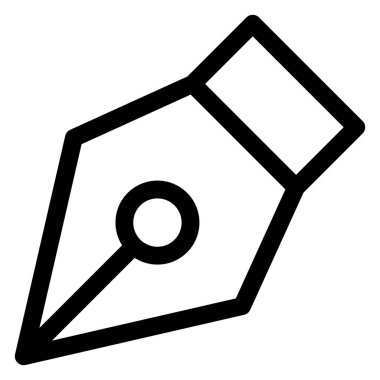 kalem satırı simgesi çizimi beyaz arkaplanda izole edildi