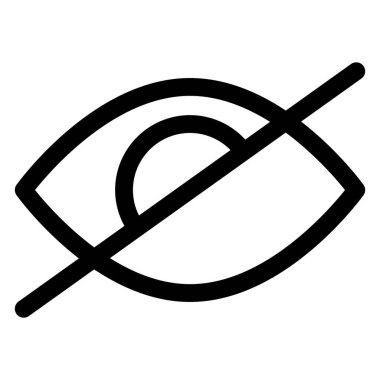 Beyaz arkaplanda izole edilmiş görüş çizgisi ikonu vektör çizimi