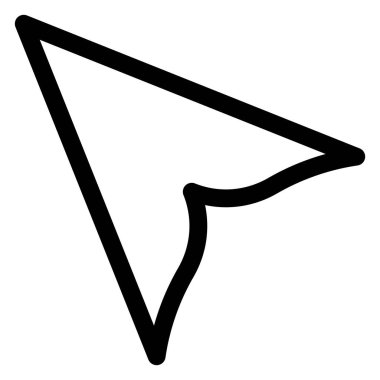 Beyaz arkaplanda tıklama çizgisi simgesi çizimi izole edildi