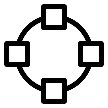 Çokgen çizgi simgesi vektör çizimi beyaz arkaplanda izole edildi