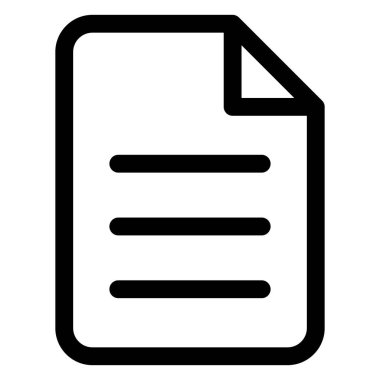 dosya satırı simgesi çizimi beyaz arkaplanda izole edildi