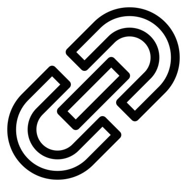 Beyaz arkaplanda izole edilmiş zincir çizgisi simgesi vektör çizimi