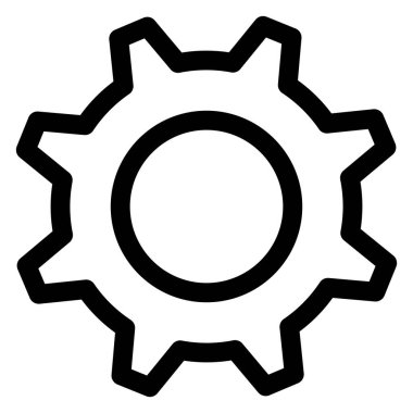 Yapılandırma çizgisi simgesi çizimi beyaz arkaplanda izole edildi