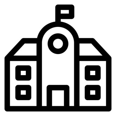 okul satırı simgesi vektör çizimi beyaz arkaplanda izole edildi