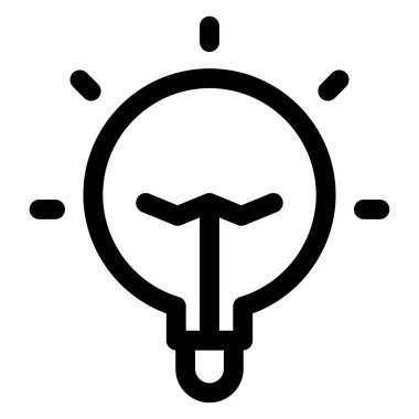 Ampul çizgisi simgesi çizimi beyaz arkaplanda izole edildi