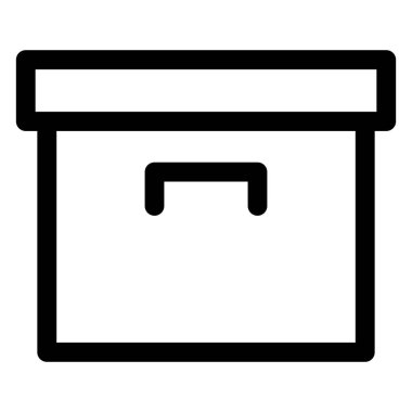 arşiv satırı simgesi çizimi beyaz arkaplanda izole edildi