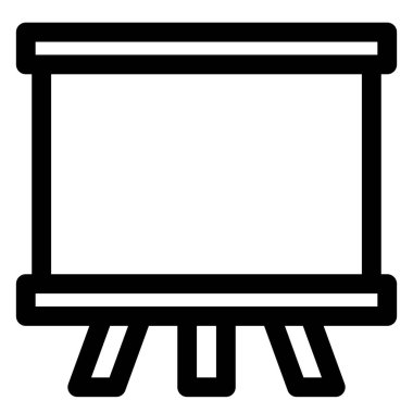 beyaz arkaplanda karatahta çizgi simgesi çizimi izole edildi