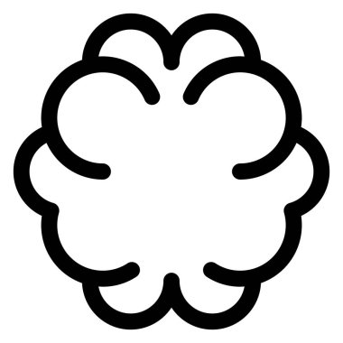 Beyaz arkaplanda izole edilmiş beyin çizgisi ikonu vektör çizimi