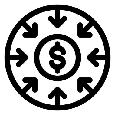 Hedef satır simgesi vektör çizimi beyaz arkaplanda izole edildi