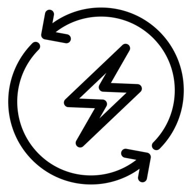 yenilenebilir satır simgesi vektör çizimi beyaz arkaplanda izole edildi