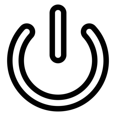 Güç çizgisi simgesi vektör çizimi beyaz arkaplanda izole edildi