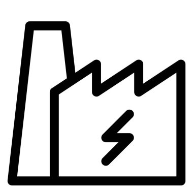 yeşil fabrika çizgisi ikon vektör çizimi beyaz arkaplanda izole