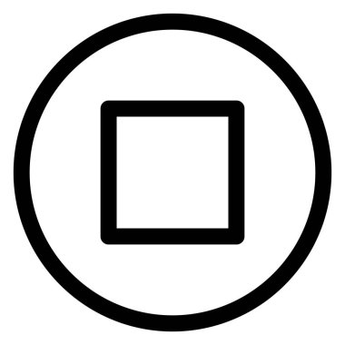 Beyaz arkaplanda izole edilmiş durak çizgisi simgesi çizimi