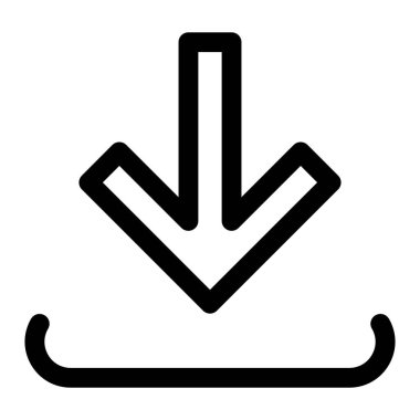 Beyaz arkaplanda izole edilmiş çizgi simgesi çizimi indir