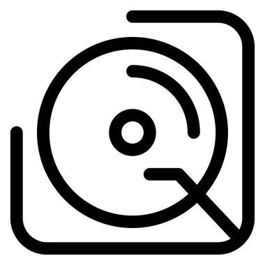 Disket çizgisi simgesi çizimi beyaz arkaplanda izole edildi