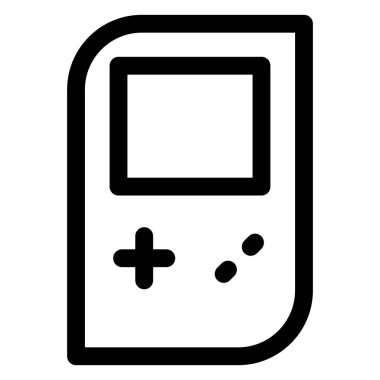 oyun çocuğu çizgi simgesi vektör çizimi beyaz arkaplanda izole edildi