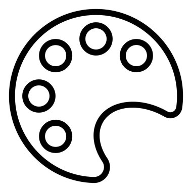 palet çizgi simgesi vektör çizimi beyaz arkaplanda izole edildi