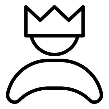 taç çizgi simgesi vektör çizimi beyaz arkaplanda izole edildi