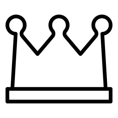 taç çizgi simgesi vektör çizimi beyaz arkaplanda izole edildi