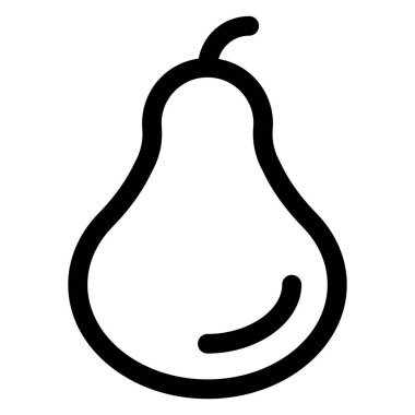 armut çizgi simgesi çizimi beyaz arkaplanda izole edildi