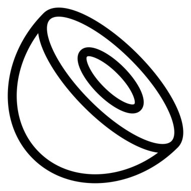 kiwi çizgi simgesi vektör çizimi beyaz arkaplanda izole edildi