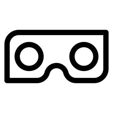 beyaz arkaplanda izole edilmiş sanal gerçeklik çizgisi simgesi