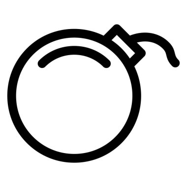 Bomba çizgisi simgesi çizimi beyaz arkaplanda izole edildi