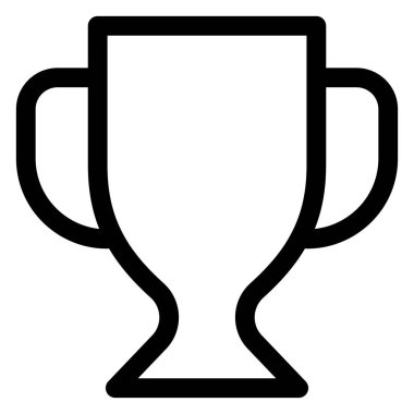 kupa çizgisi simgesi çizimi beyaz arkaplanda izole edildi