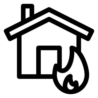 Beyaz arkaplanda ev çizgisi simgesi çizimi izole edildi