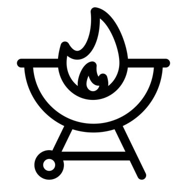 Izgara çizgisi simgesi vektör çizimi beyaz arkaplanda izole edildi