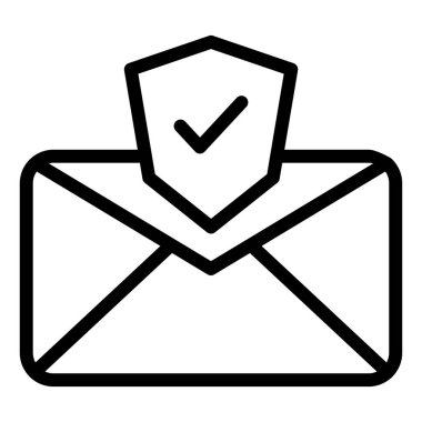 E- posta çizgisi simgesi çizimi beyaz arkaplanda izole edildi