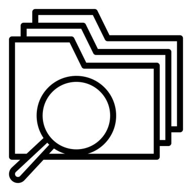 Beyaz arkaplanda izole edilmiş çizgi ikon vektör çizimi bul