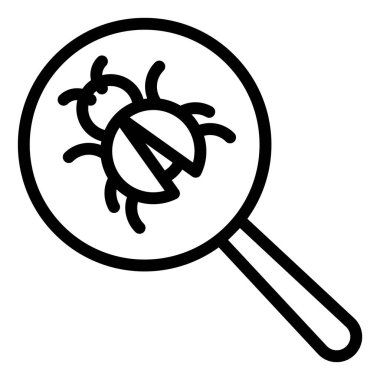 Beyaz arkaplanda izole edilmiş çizgi ikon vektör çizimi bul