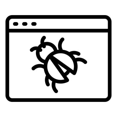 Beyaz arkaplanda izole edilmiş web çizgisi simgesi vektör illüstrasyonu