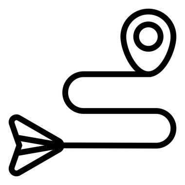 hedef satır simgesi çizimi beyaz arkaplanda izole edildi