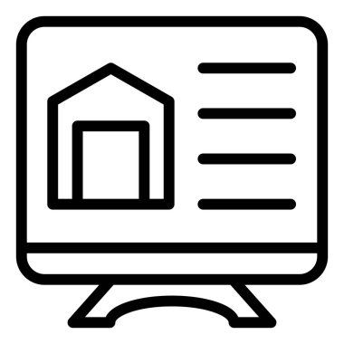 çevrimiçi dükkan satırı simgesi çizimi beyaz arkaplanda izole edildi