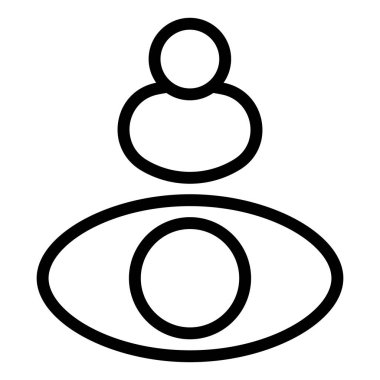 Ziyaretçi çizgisi simgesi çizimi beyaz arkaplanda izole edildi