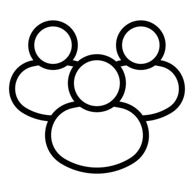 izleyici satırı simgesi çizimi beyaz arkaplanda izole edildi