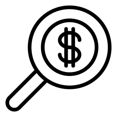 Finansal çizgi ikon vektör çizimi beyaz arkaplanda izole